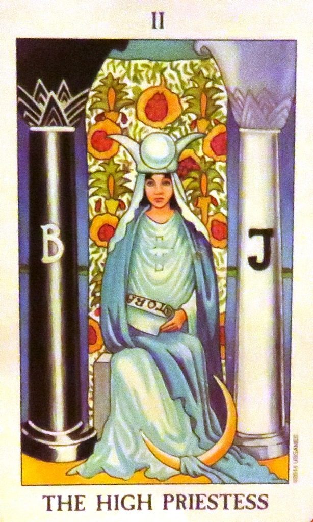 Intuition is the language of the soul. The High Priestess is the guardian of the subconscious mind and the teacher of sacred knowledge.