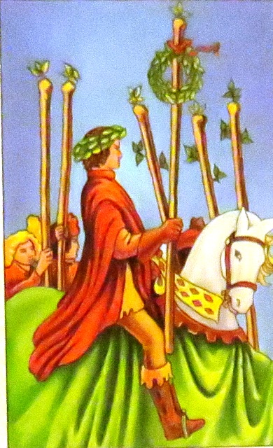 The Six of Wands depicts some kind of success. You are feeling the taste of victory. It encourages you to put yourself out there and be proud of what you achieved. 