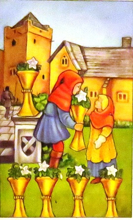 A blast from the past. The Six of Cups is a card that takes you back to the happy memories from your past. 