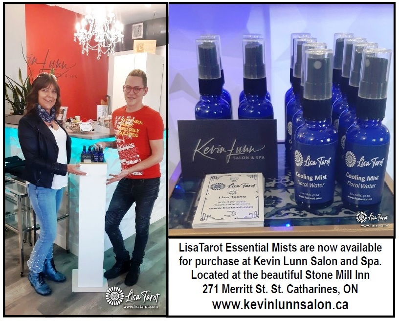 LisaTarot Essential Mist Collection Now at Kevin Lunn Salon & Spa. 271 Merritt Street, St.Catharines, ON