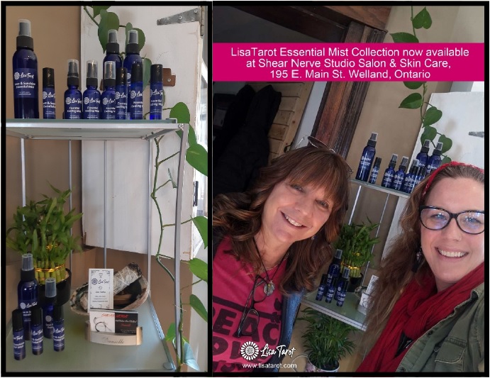 LisaTarot Essential Mist Collection Now at Shear Nerve Studio Salon+Skincare, 195 E Main St, Welland, ON